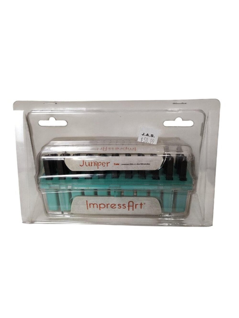 Impressart Juniper Lowercase Metal Stamps Set 3mm Alphabet and Symbols Crafting
